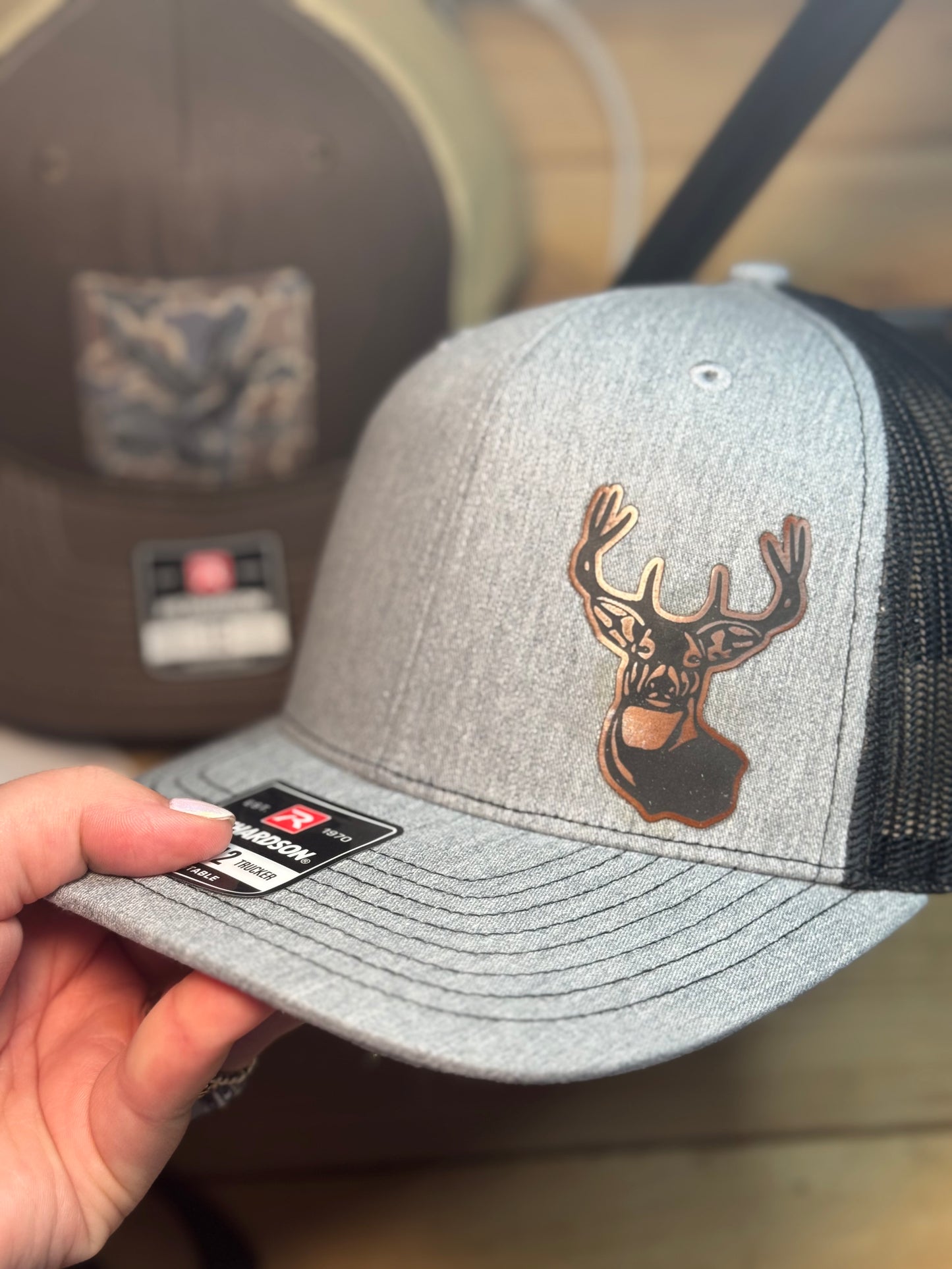 Deer Leather Patch Hat