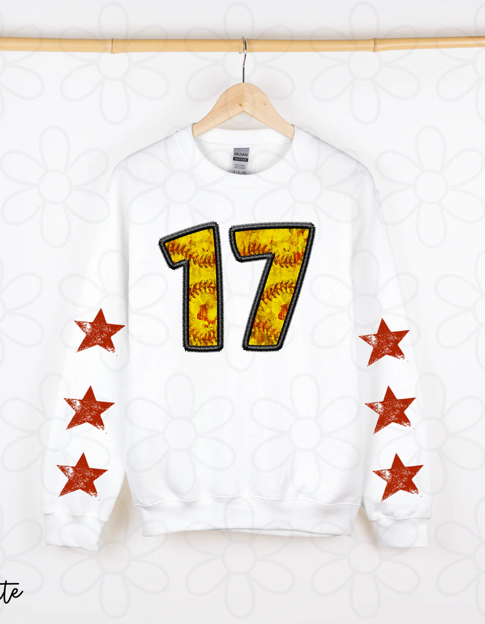 Softball Custom Number DTF Transfer