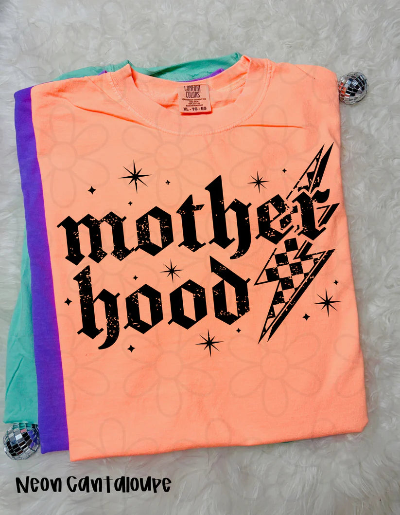 Distressed Motherhood Lightening Bolt DTF Transfer