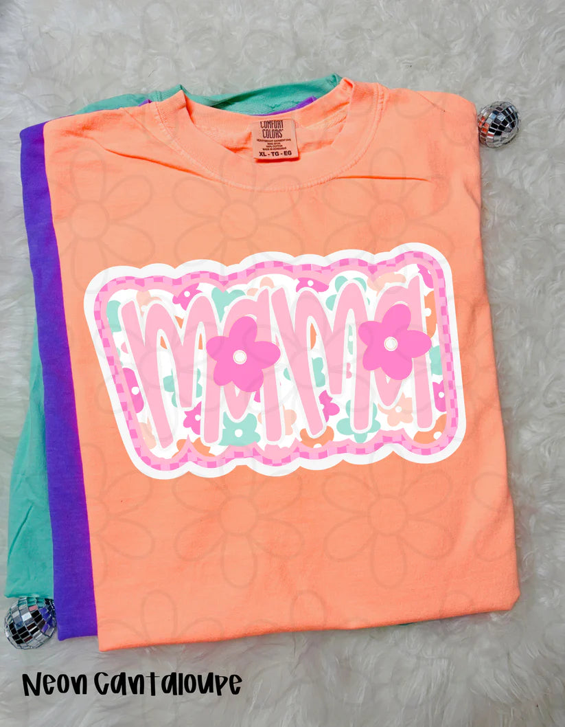 Spring Checker Floral Mama DTF Transfer