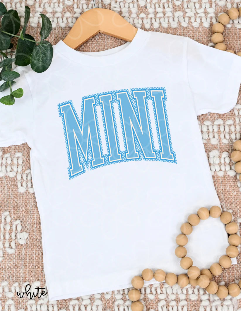 Blue Checkered Mini DTF Transfer