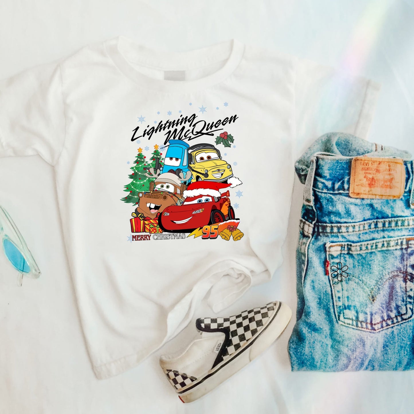 Lightening McQueen Christmas DTF Transfer Only