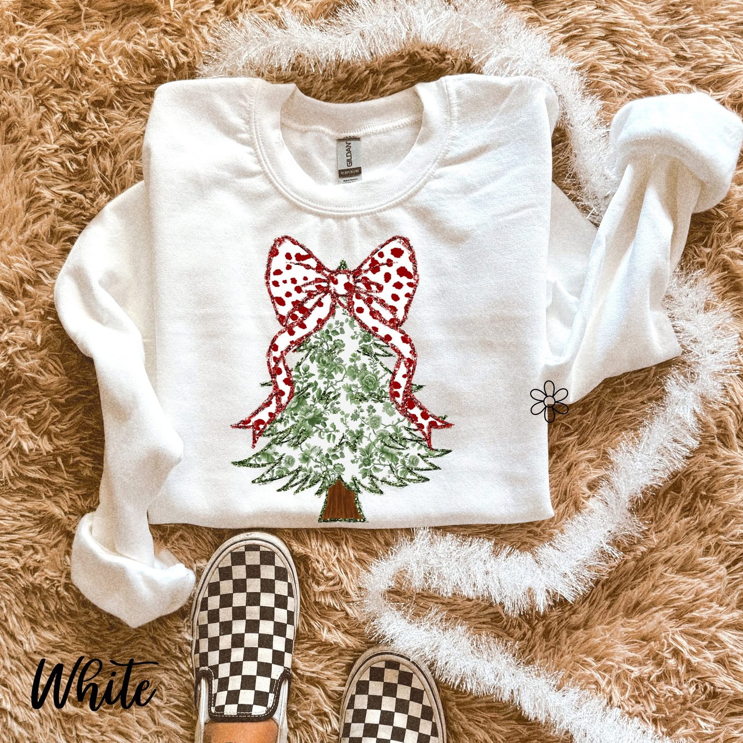 Green Grand Millennial Christmas Tree DTF Transfer Only