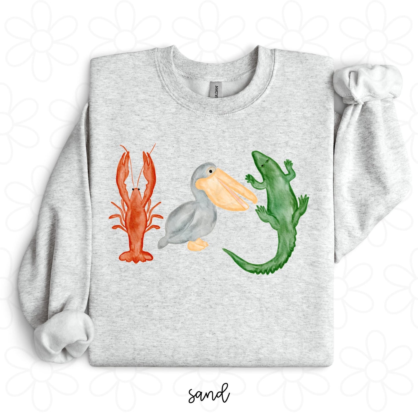 Crawfish Pelican Gator DTF Transfer