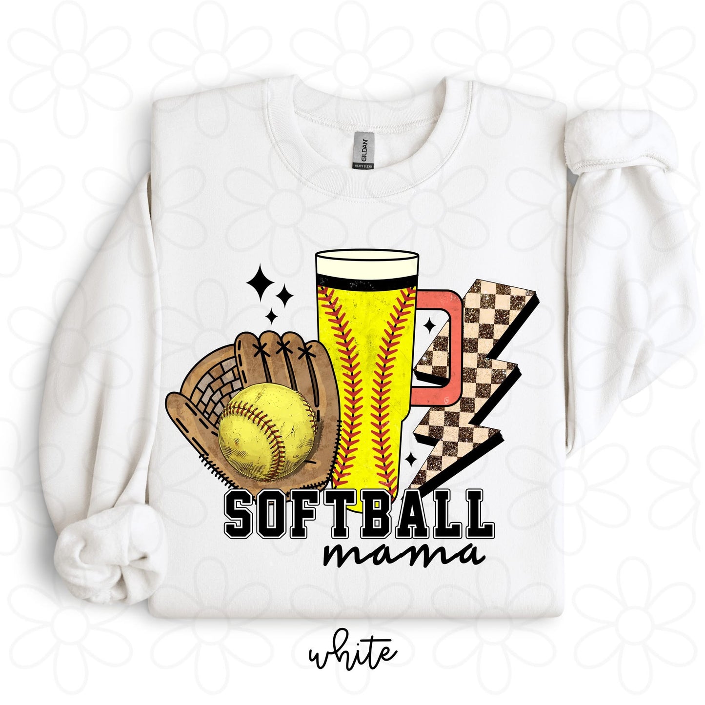 Retro Softball MaMa DTF Transfer