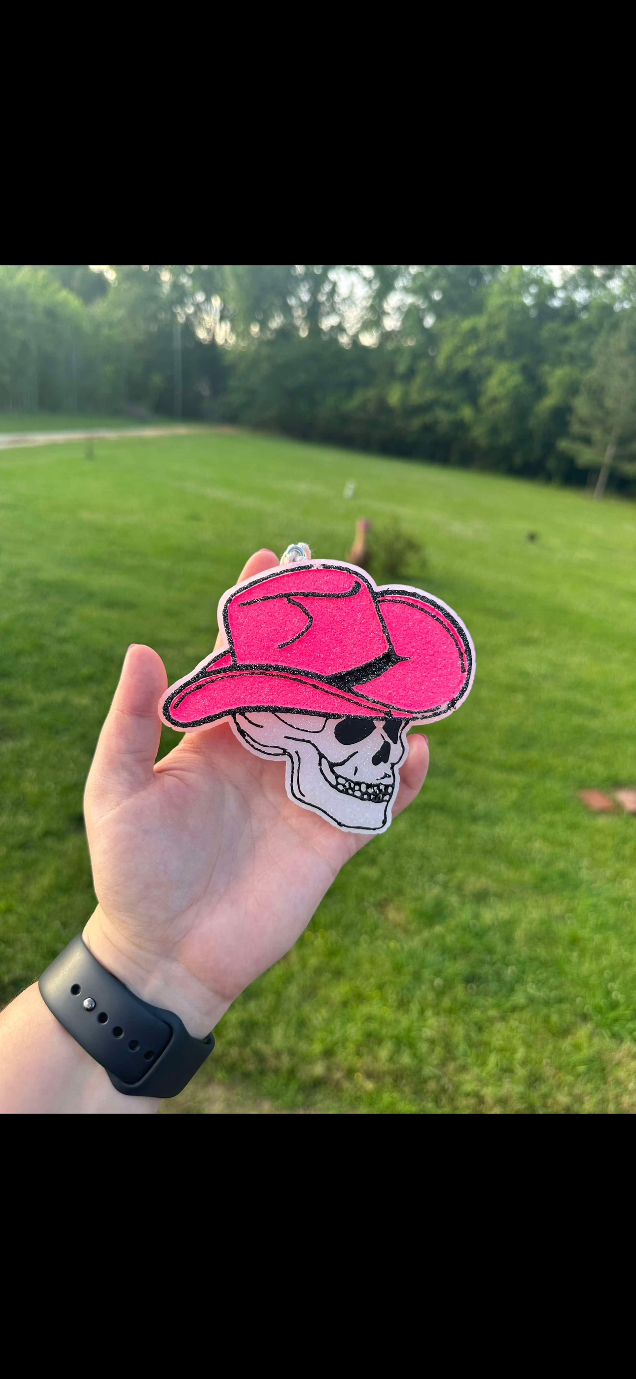 Cowboy Hat Skull Car Freshie