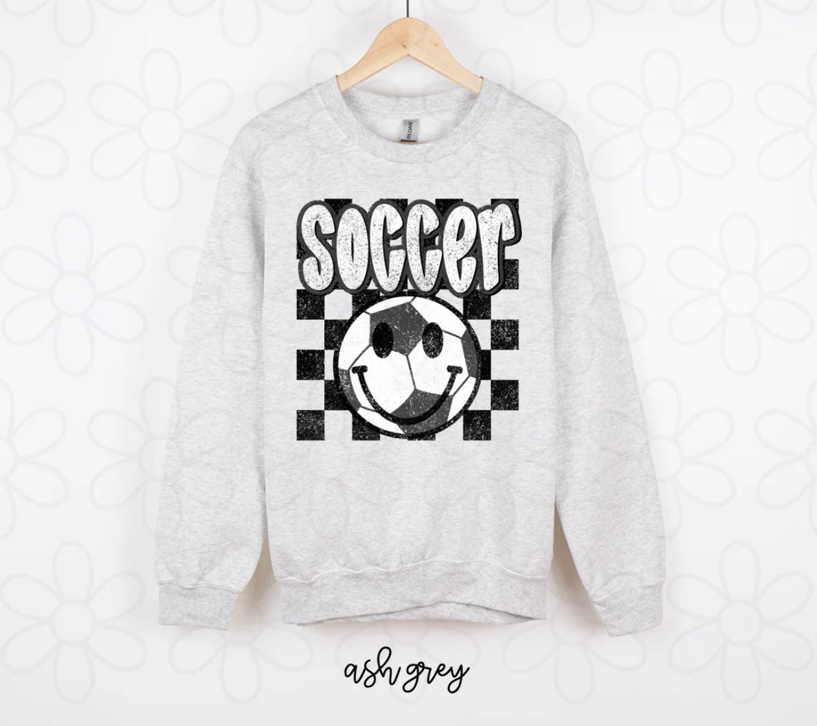 Distressed Check Soccer DTF Transfer