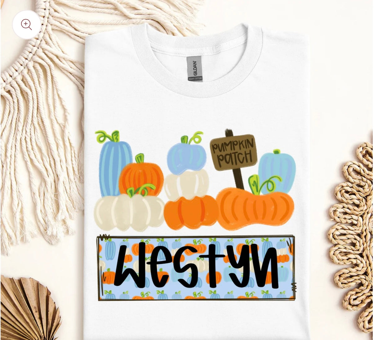 Custom Boys Pumpkin Patch DTF Transfer Only