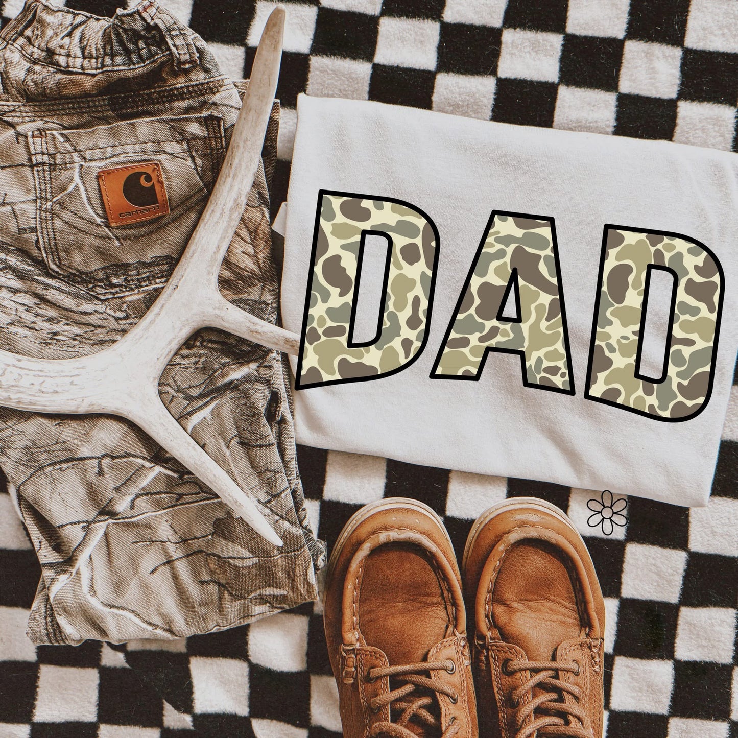 Camo Dad DTF Transfer Only