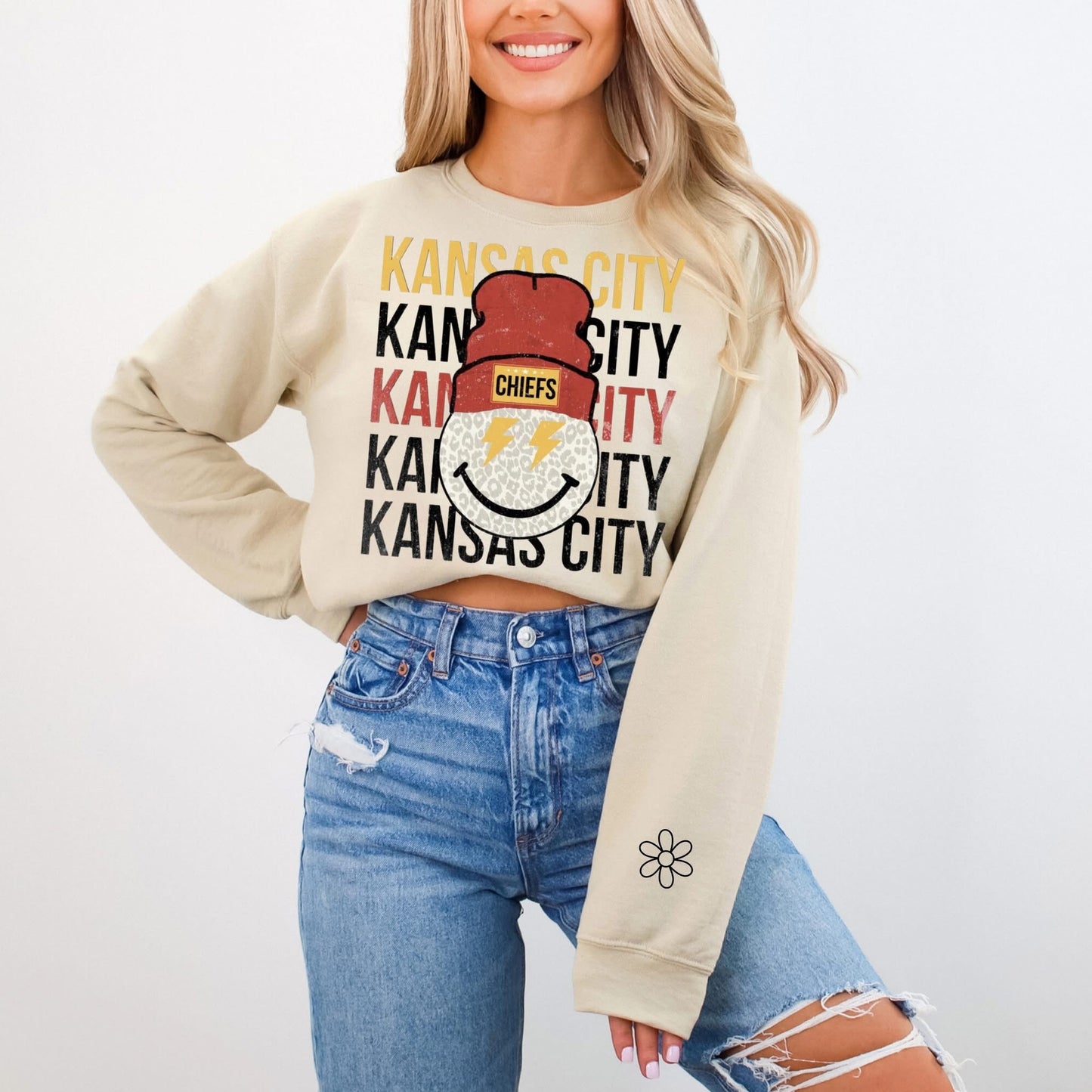 Kansas City Smiley DTF Transfer Only