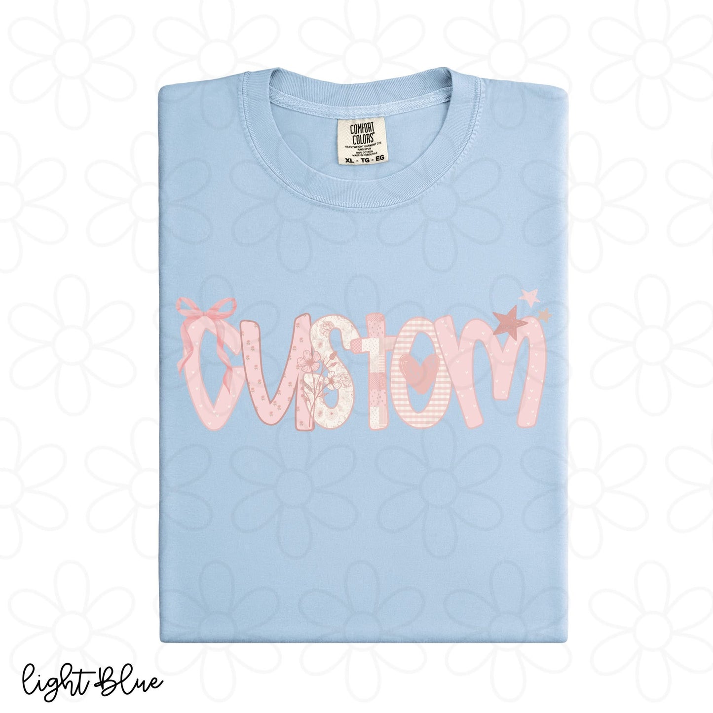 Custom Pink Boho Names DTF Transfer