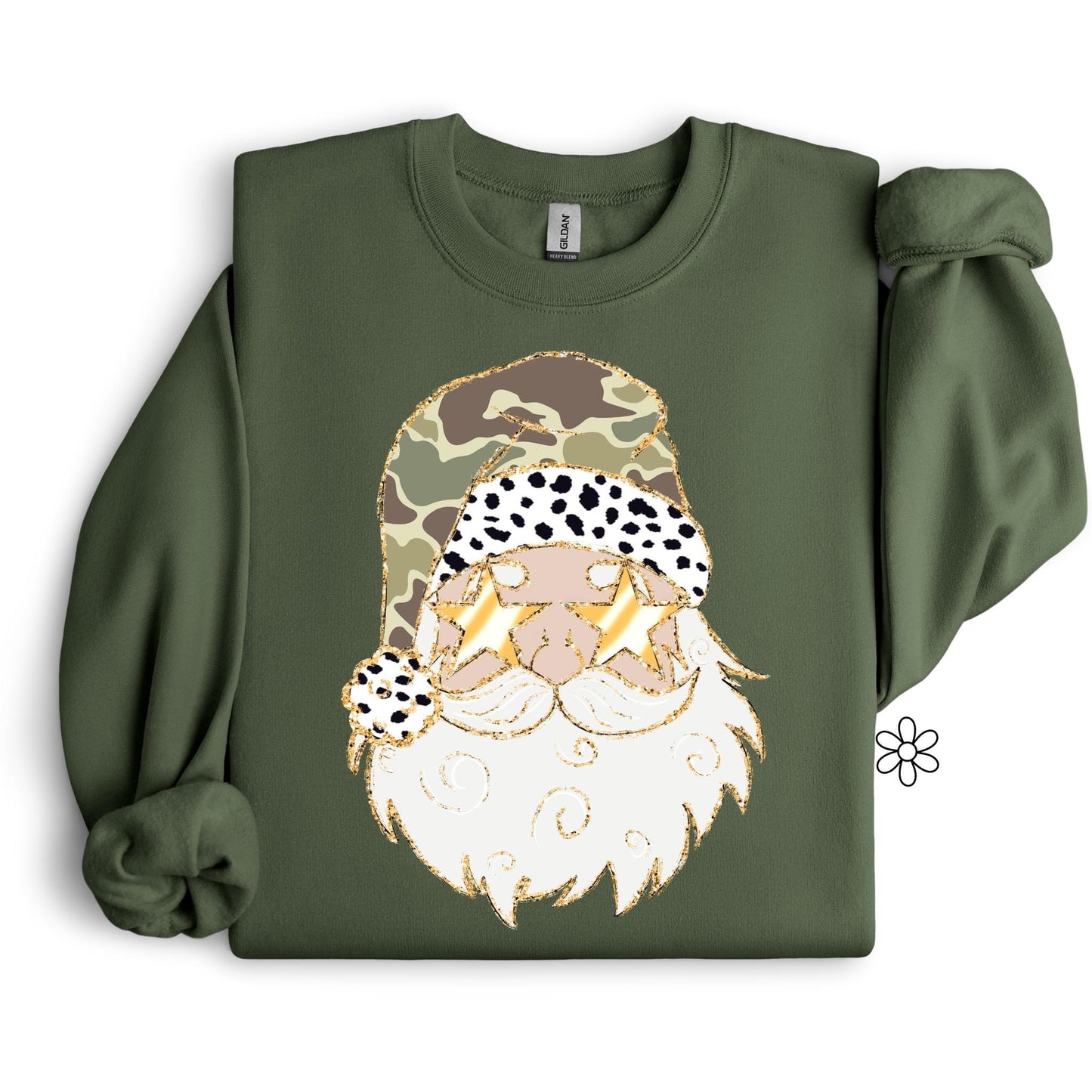 Youth Camo Christmas Santa Tee