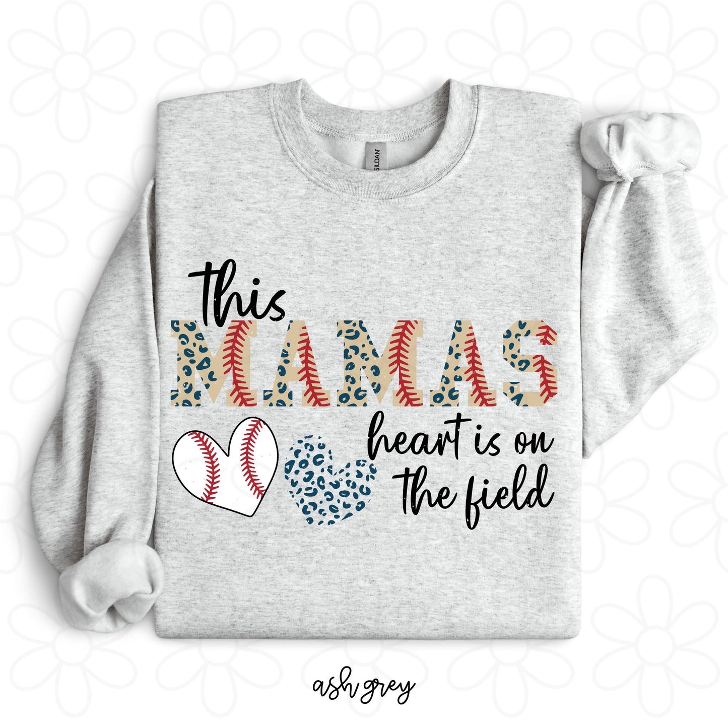 This MaMas Heart Is On The Field DTF Transfer