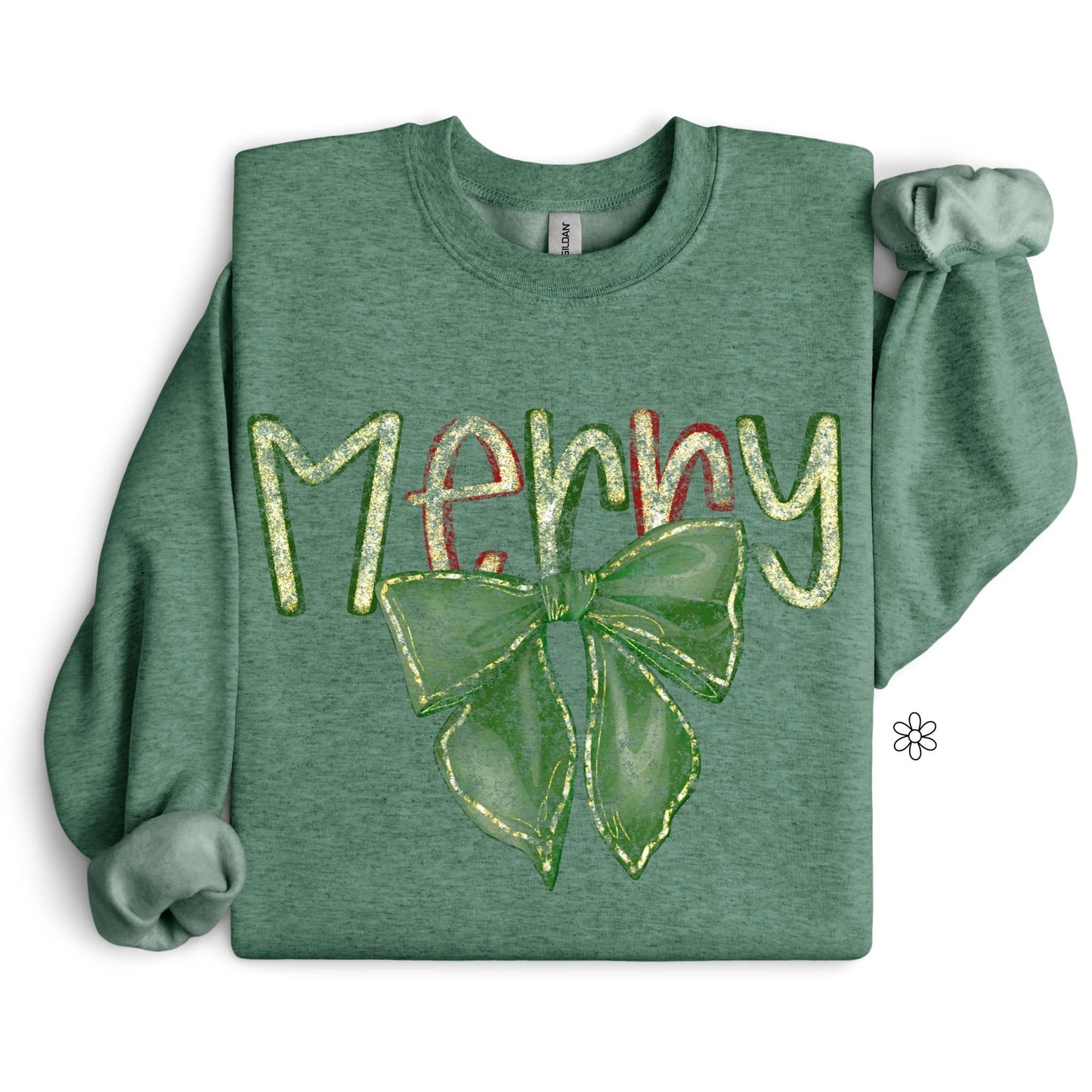 Green & Red Merry ð DTF Transfer Only