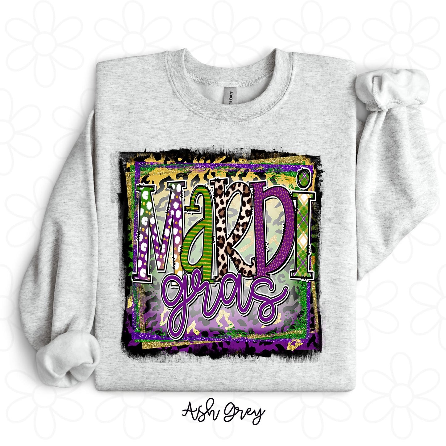 Mardi Gras Leopard DTF Transfer