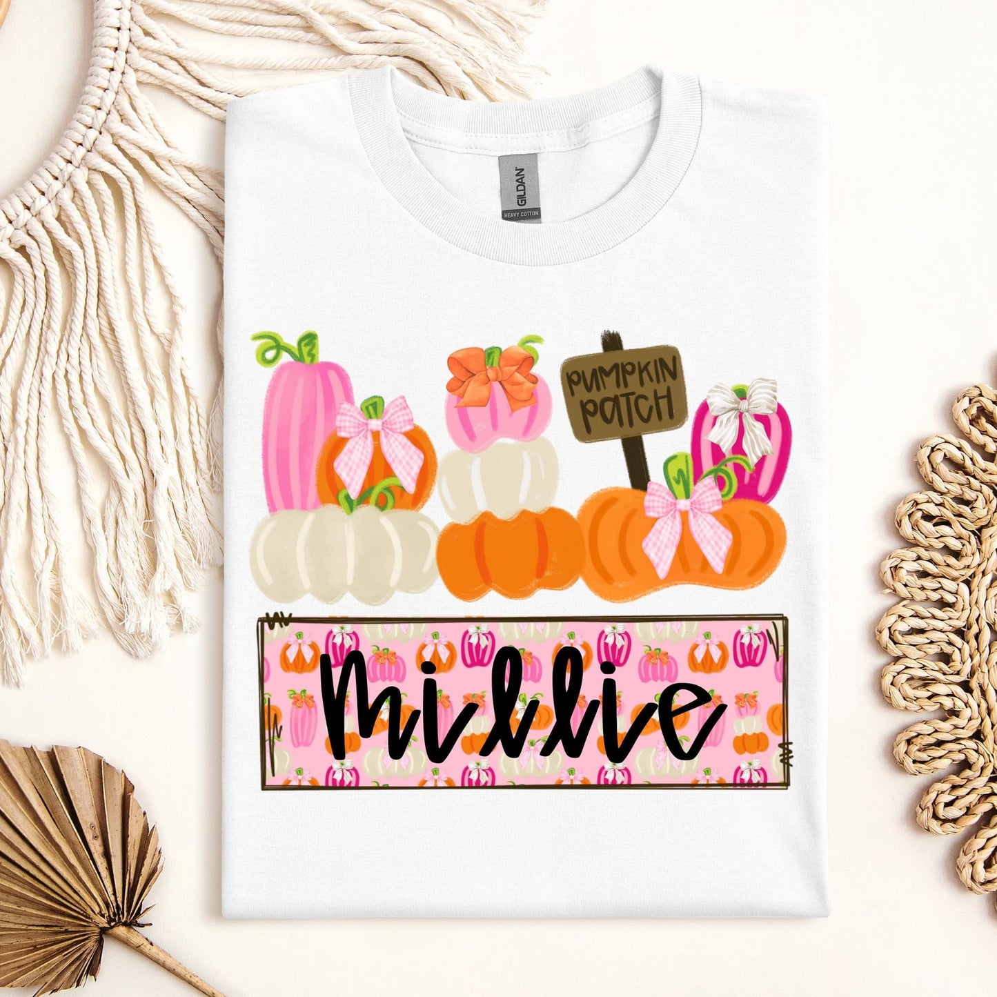 Girls Customized Pumpkin Patch Tee