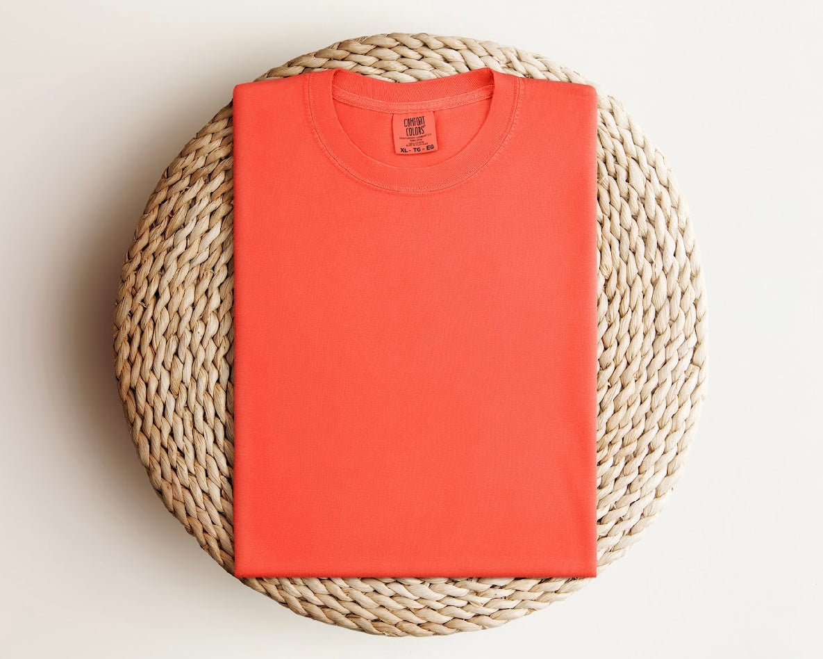 Neon Red Orange Comfort Color 1717