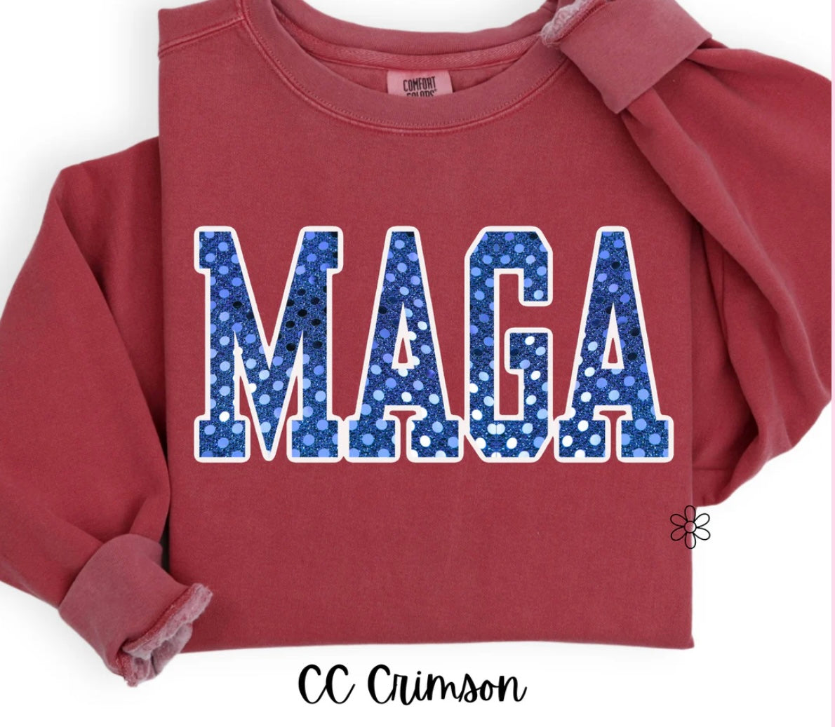 Faux Glitter MAGA Tee
