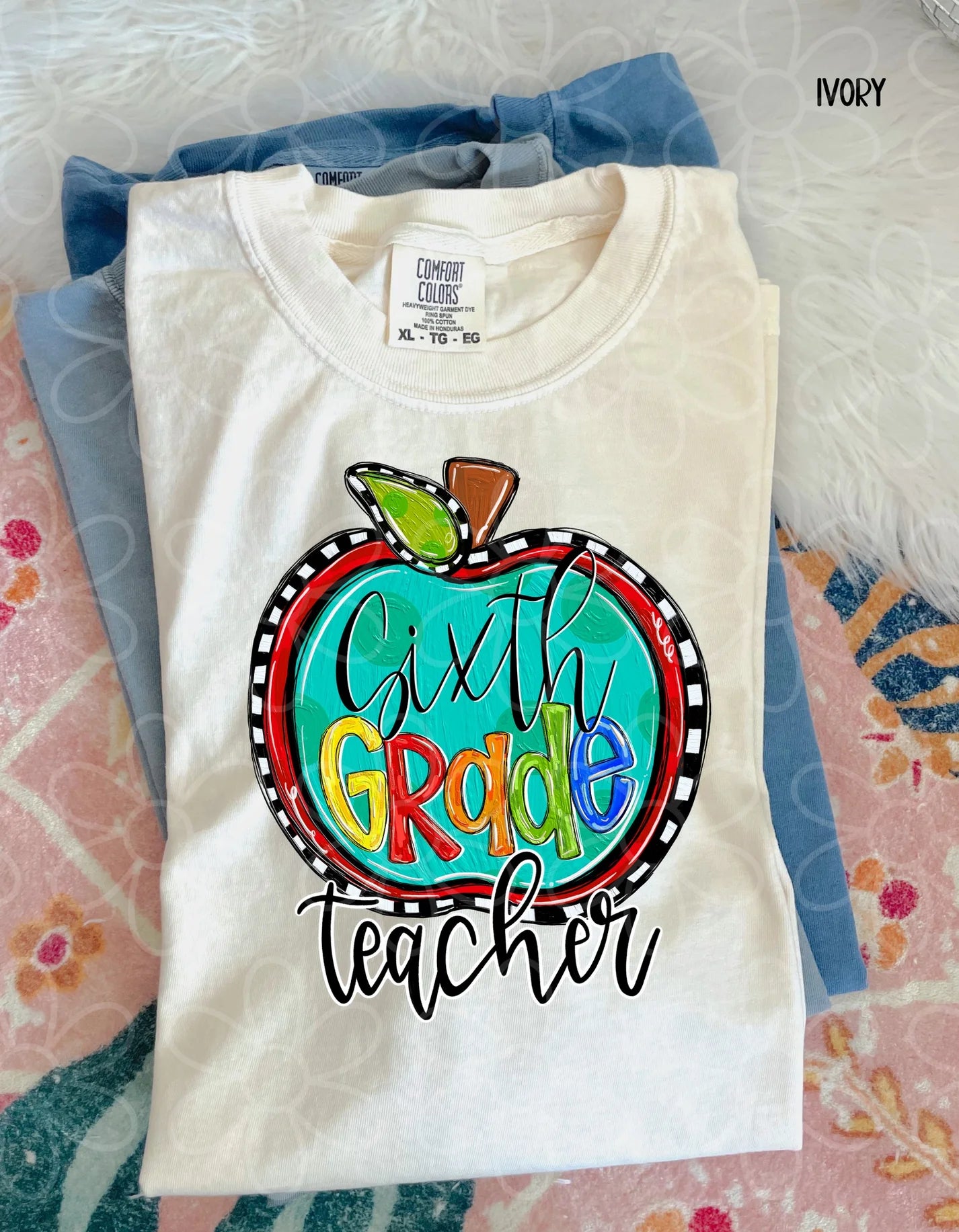 Apple Grade Teacher - Multiple Options (NO CUSTOMS) DTF Transfer