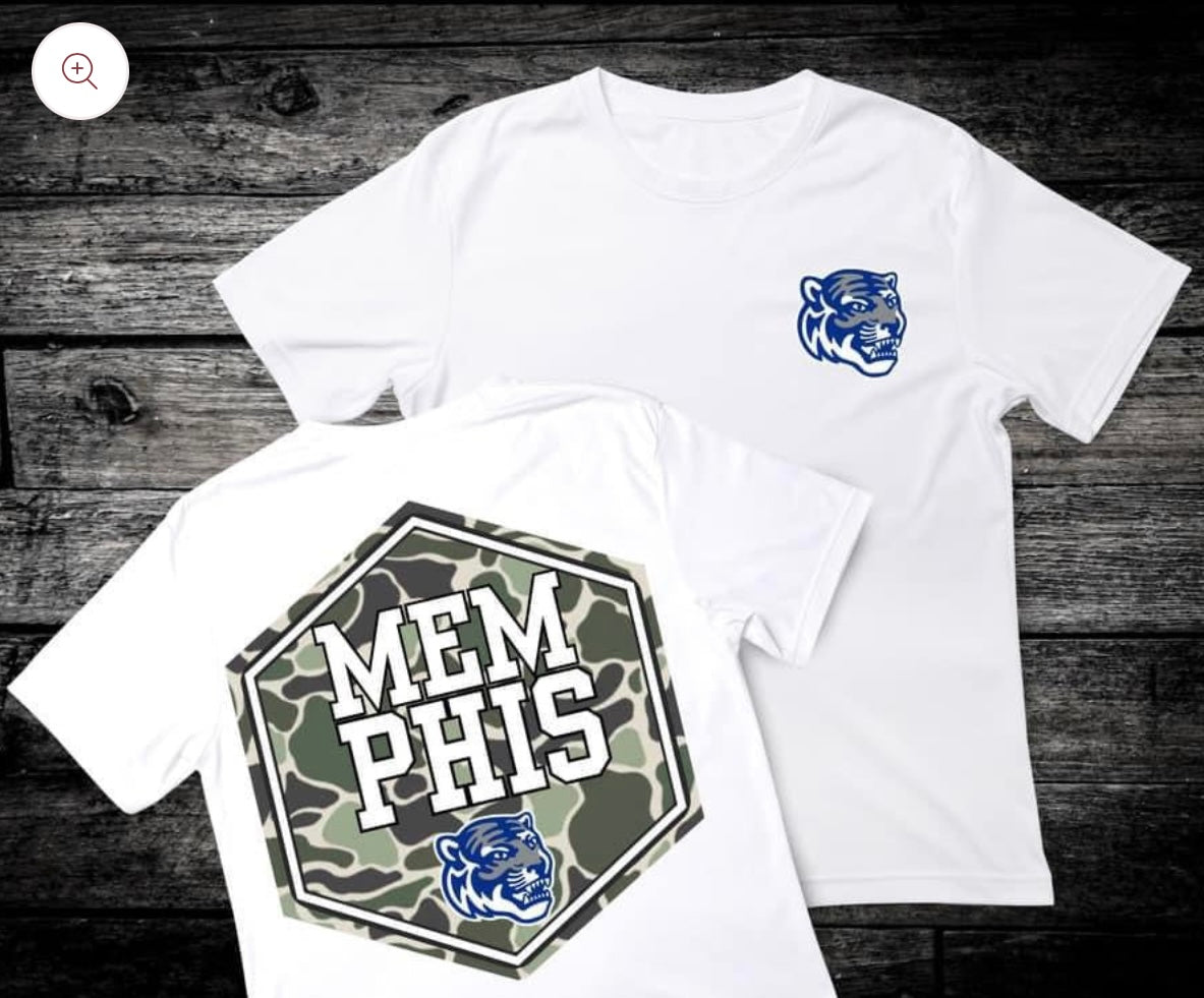 Front & Back Camo ‘Memphis’ 🏈 DTF Transfer Only
