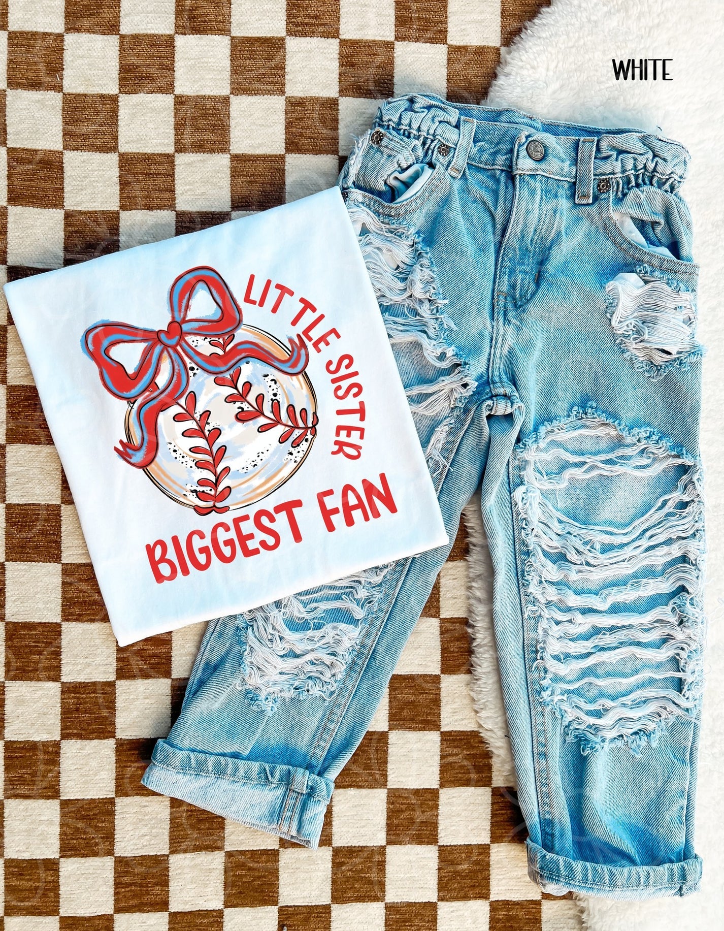 Baseball Little Sister Biggest Fan DTF Transfer