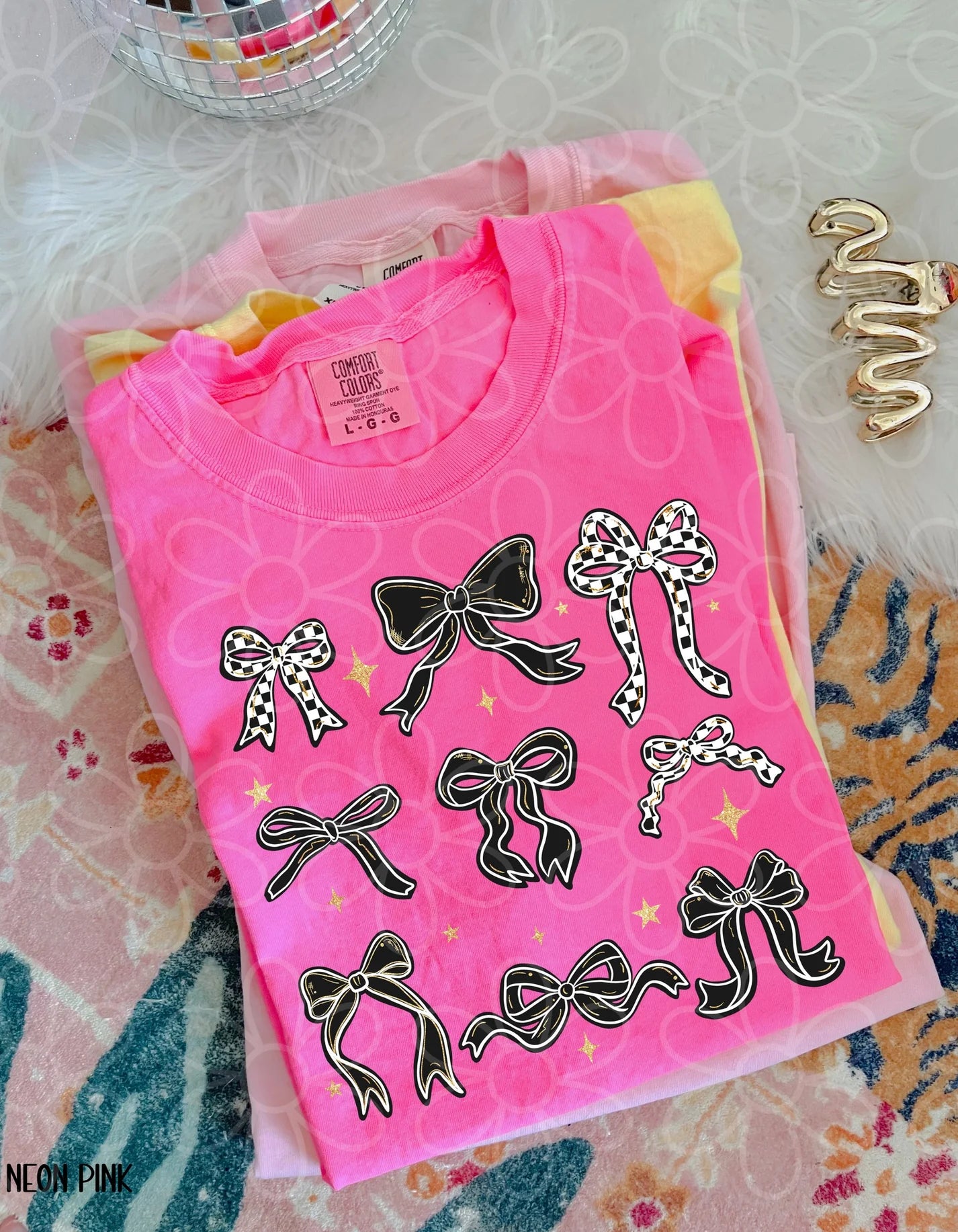 Black & Checkered Bows DTF Transfer