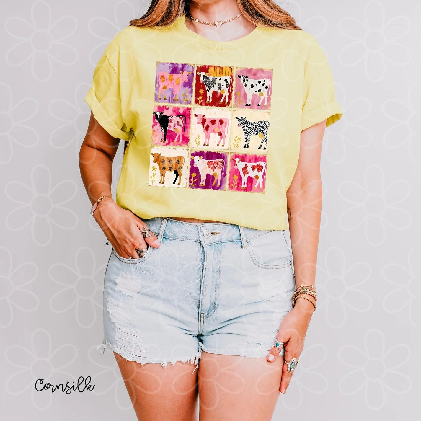 Boho Cows DTF Transfer