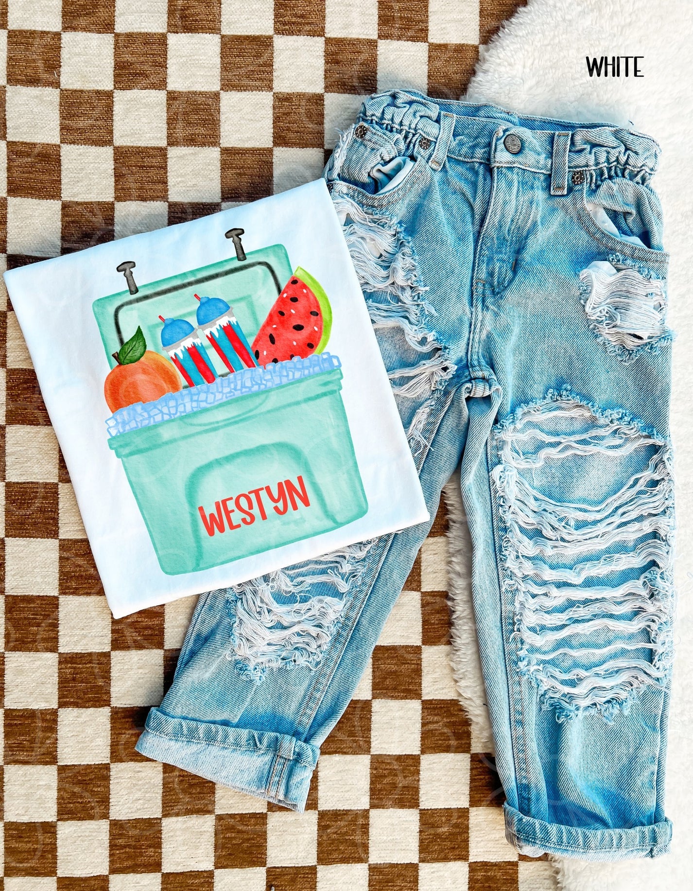 Boy Custom Name Summer Cooler DTF Transfer