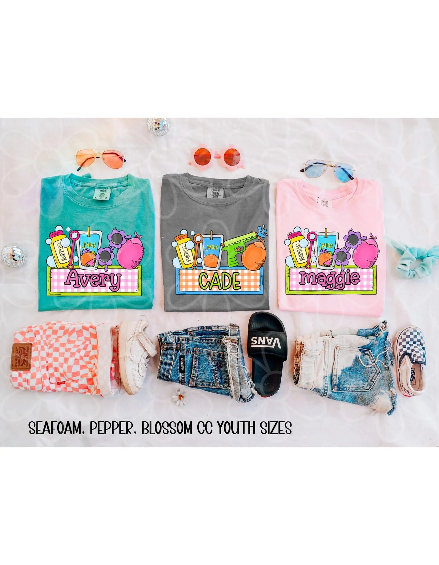 Boy Summer Custom Name DTF Transfer