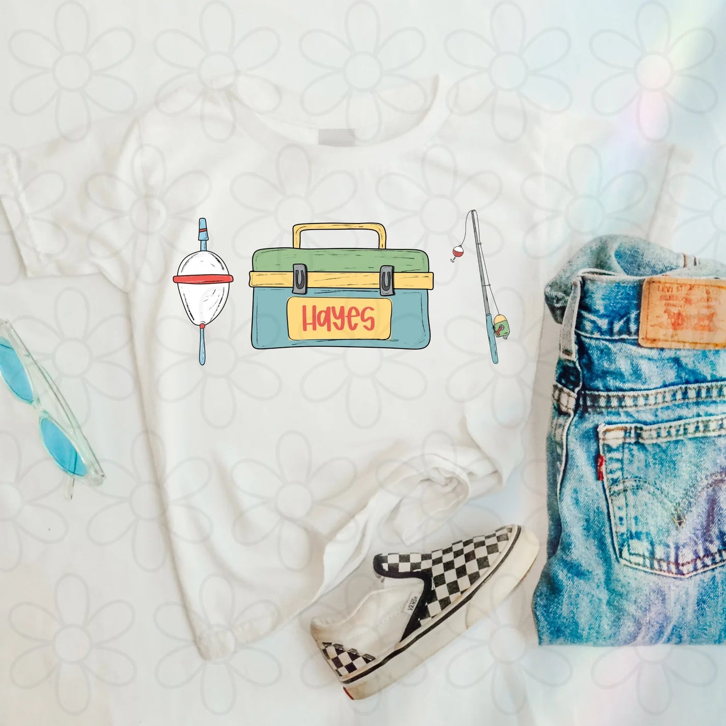 Boys Custom Name Fishing Trio DTF Transfer