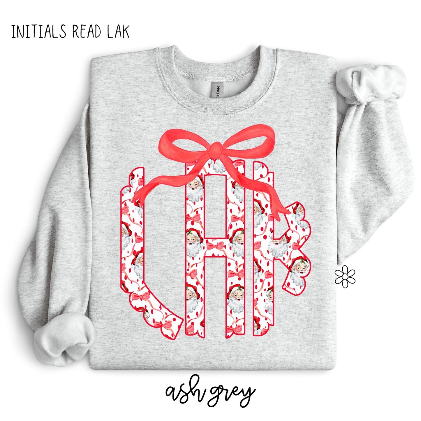 Red Santa Monogram Sweatshirt