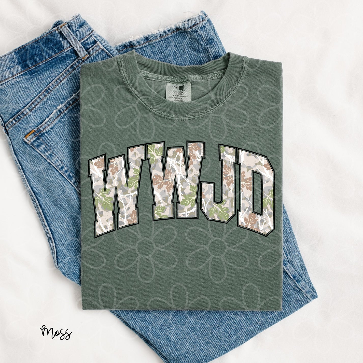 Camo WWJD DTF Transfer