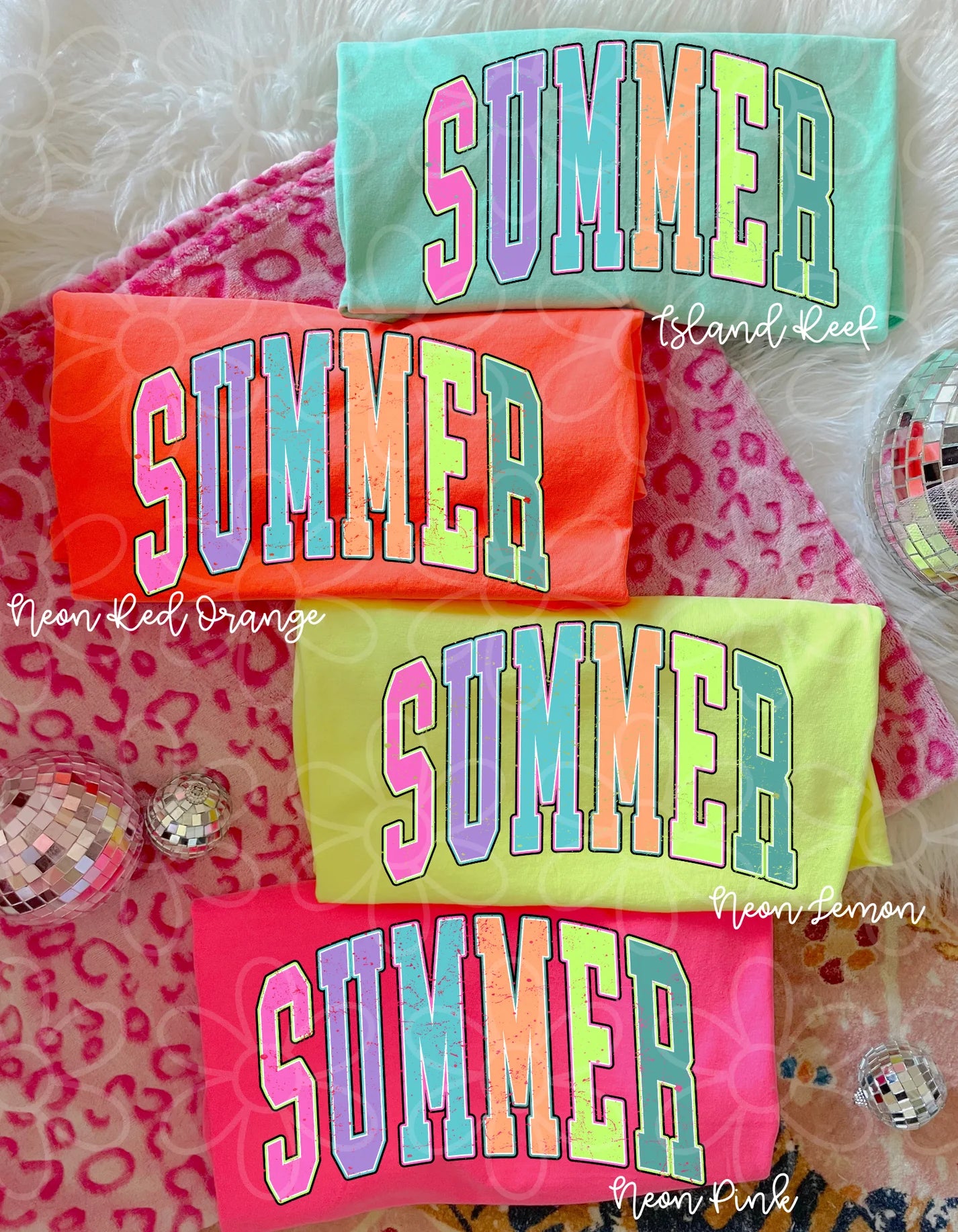 Colorful Varsity Summer DTF Transfer