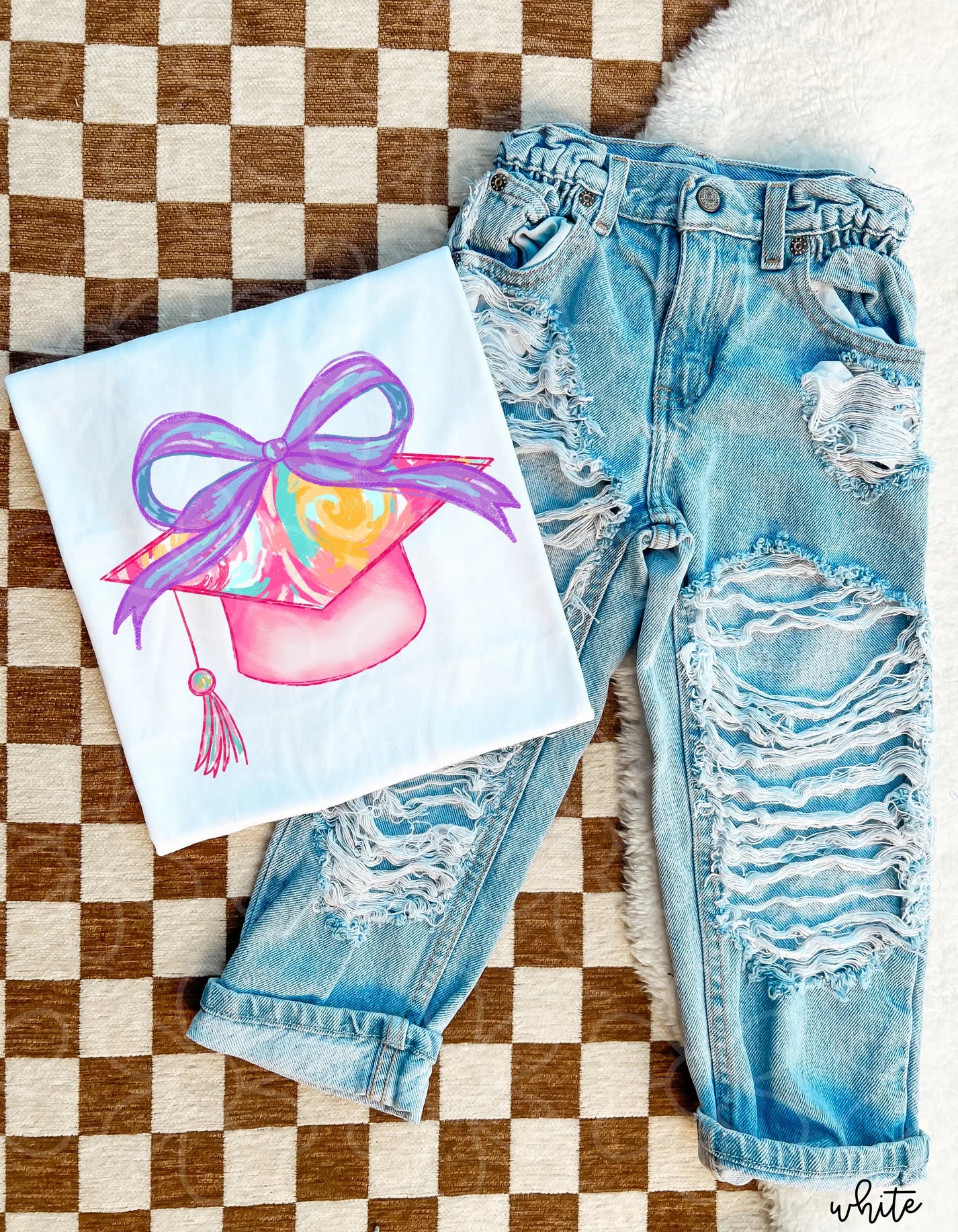 Coquette Graduation Hat DTF Transfer