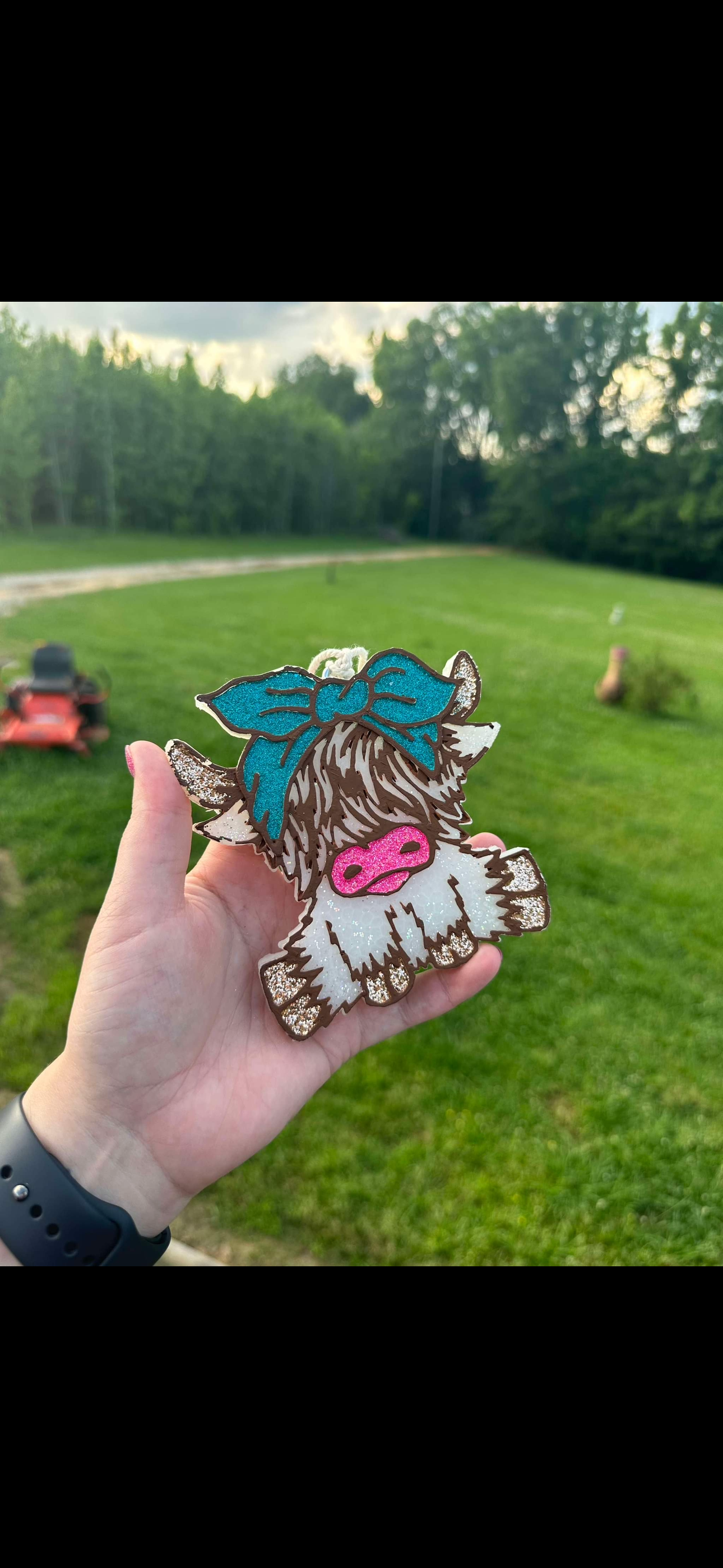 Highland Cow 2 Car Freshie