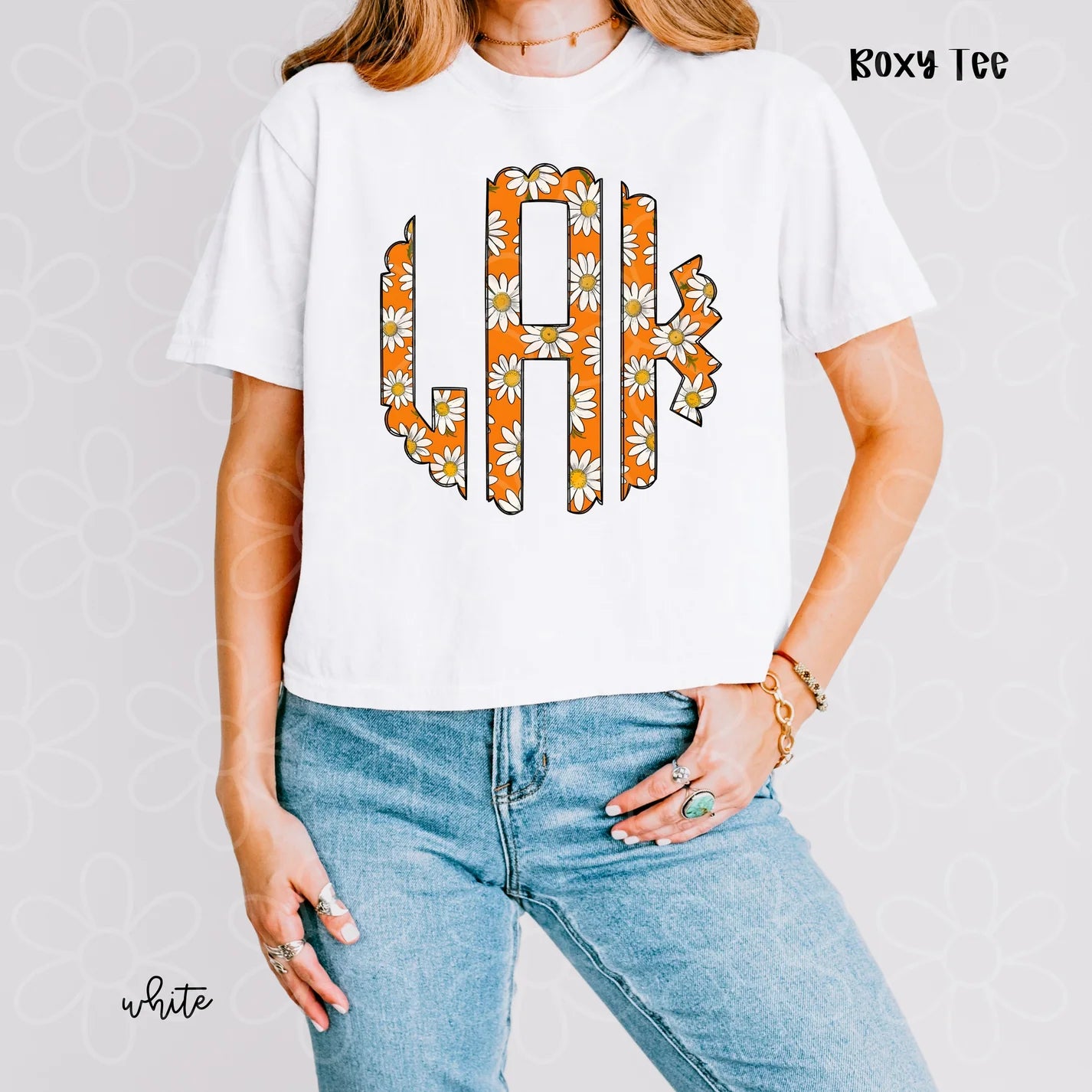 Daisy Monogram DTF Transfer