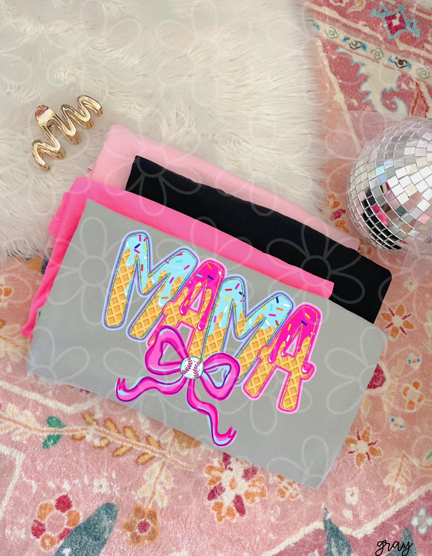 Drip Baseball Coquette Mama DTF Transfer