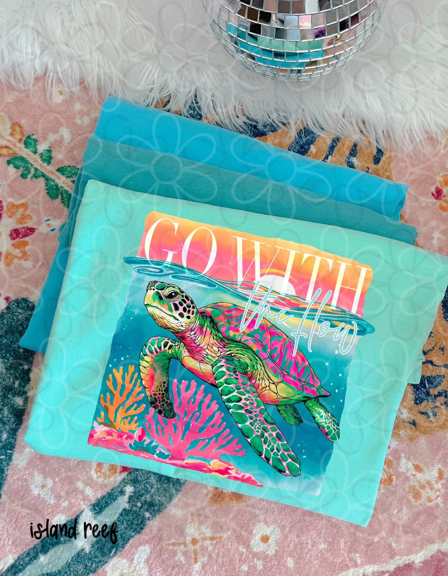 Turtle Go With The Flow Tee