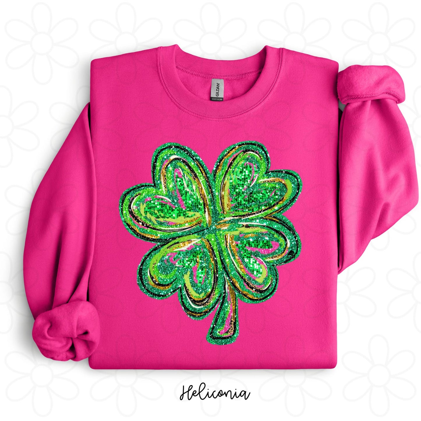 Four Leaf Clover Hearts DTF Transfer