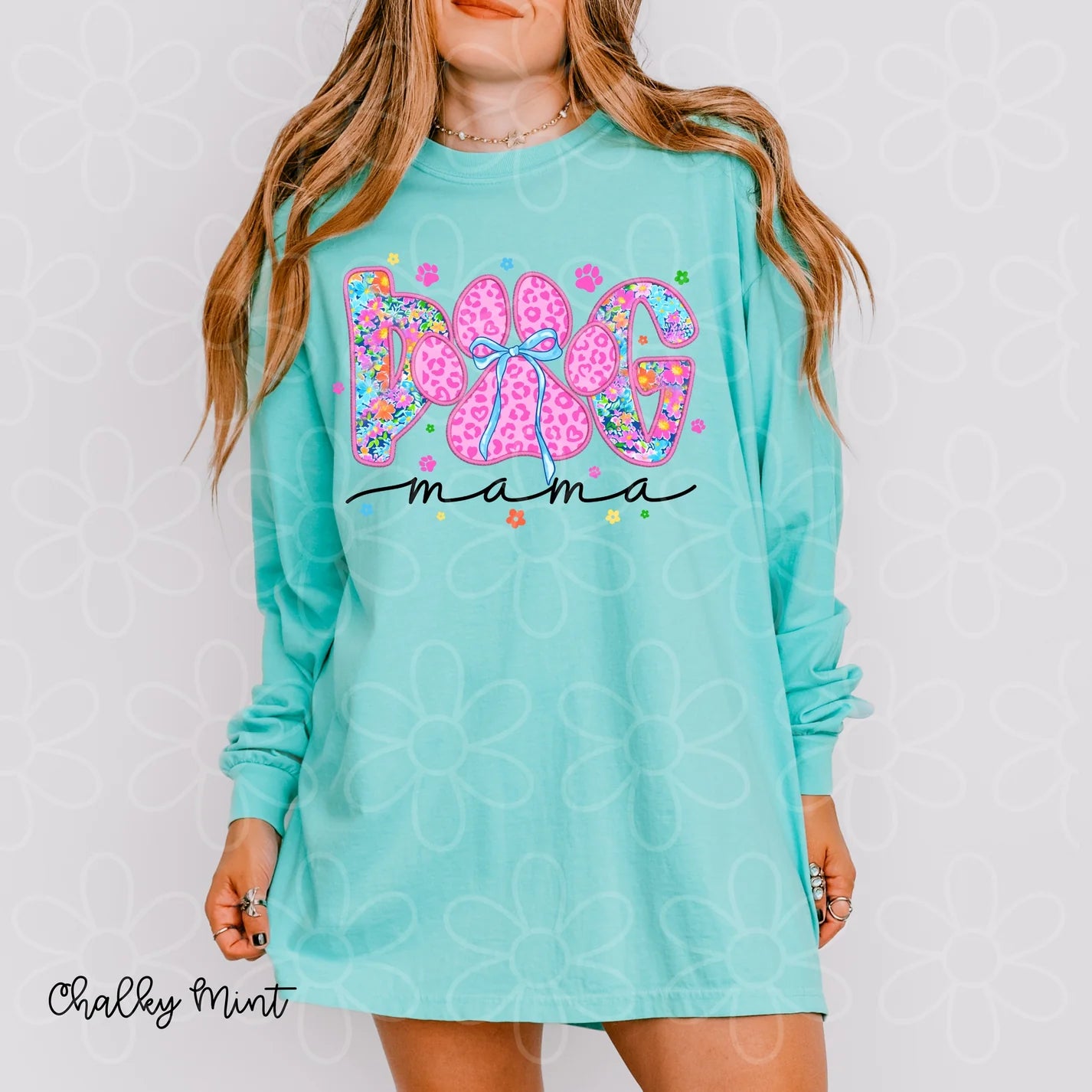 Floral Leopard Coquette Dog Mom DTF Transfer