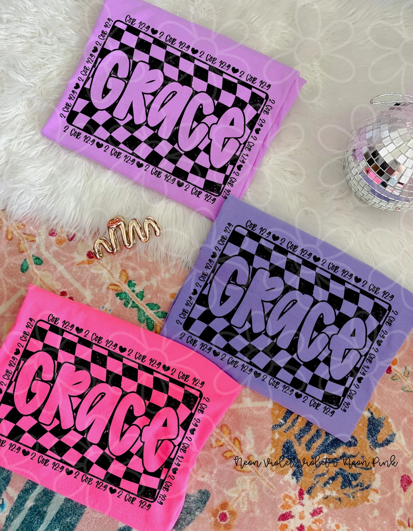 Grace Checkered DTF Transfer