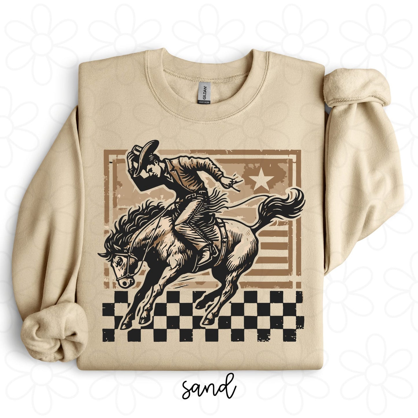 Checker Cowboy DTF Transfer