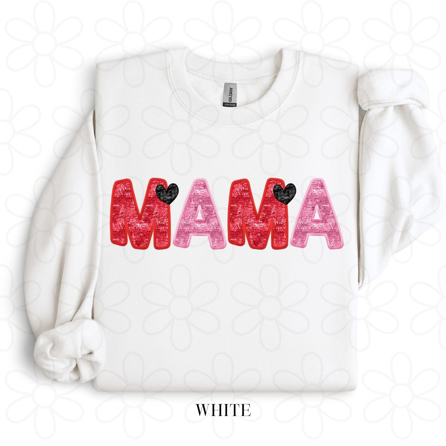 Pink & Red MaMa Hearts DTF Transfer