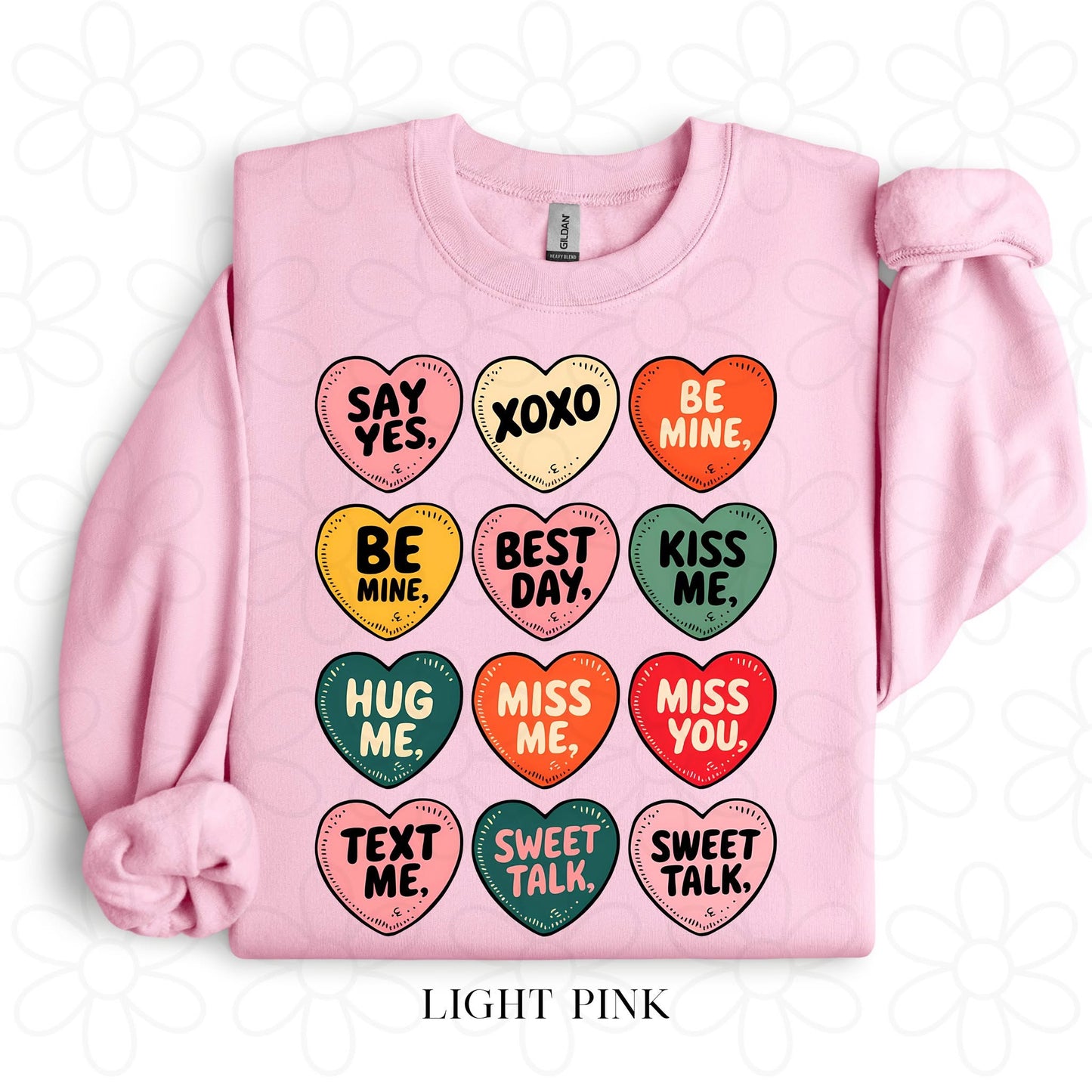 Valentine Hearts DTF Transfer