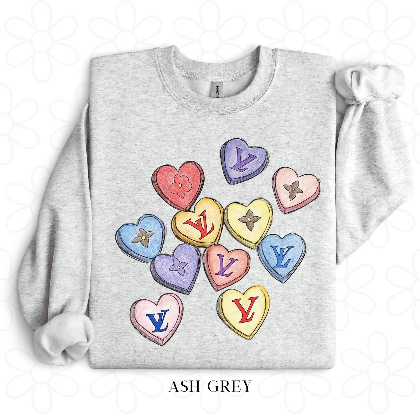 LV Candy Hearts DTF Transfer