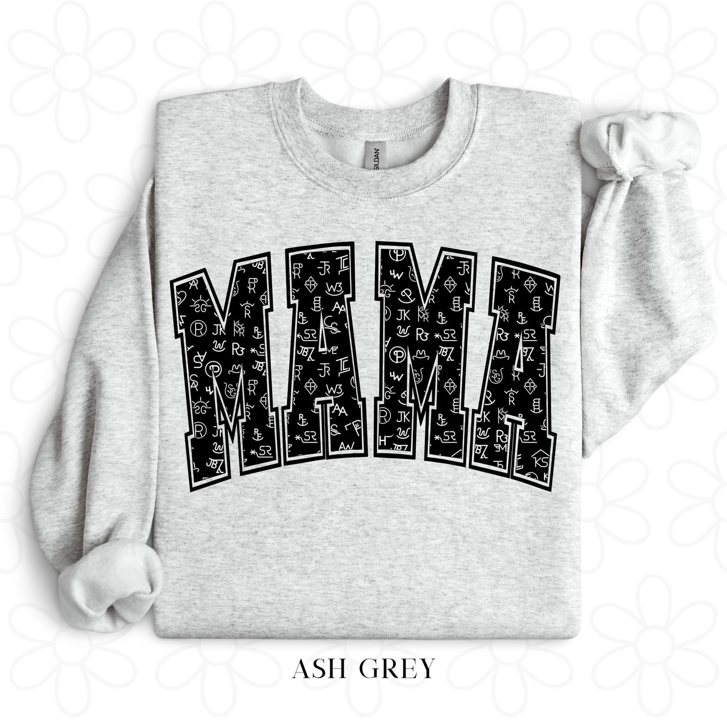 MaMa Black And White Western DTF Transfer