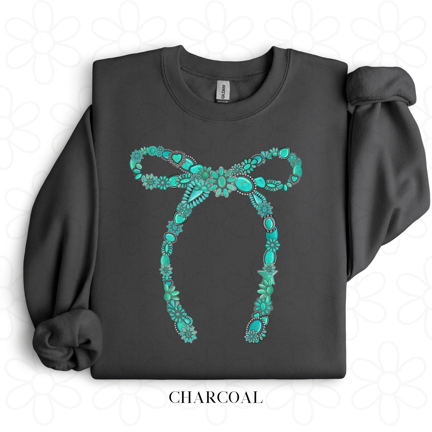 Western Turquoise Bow DTF Transfer