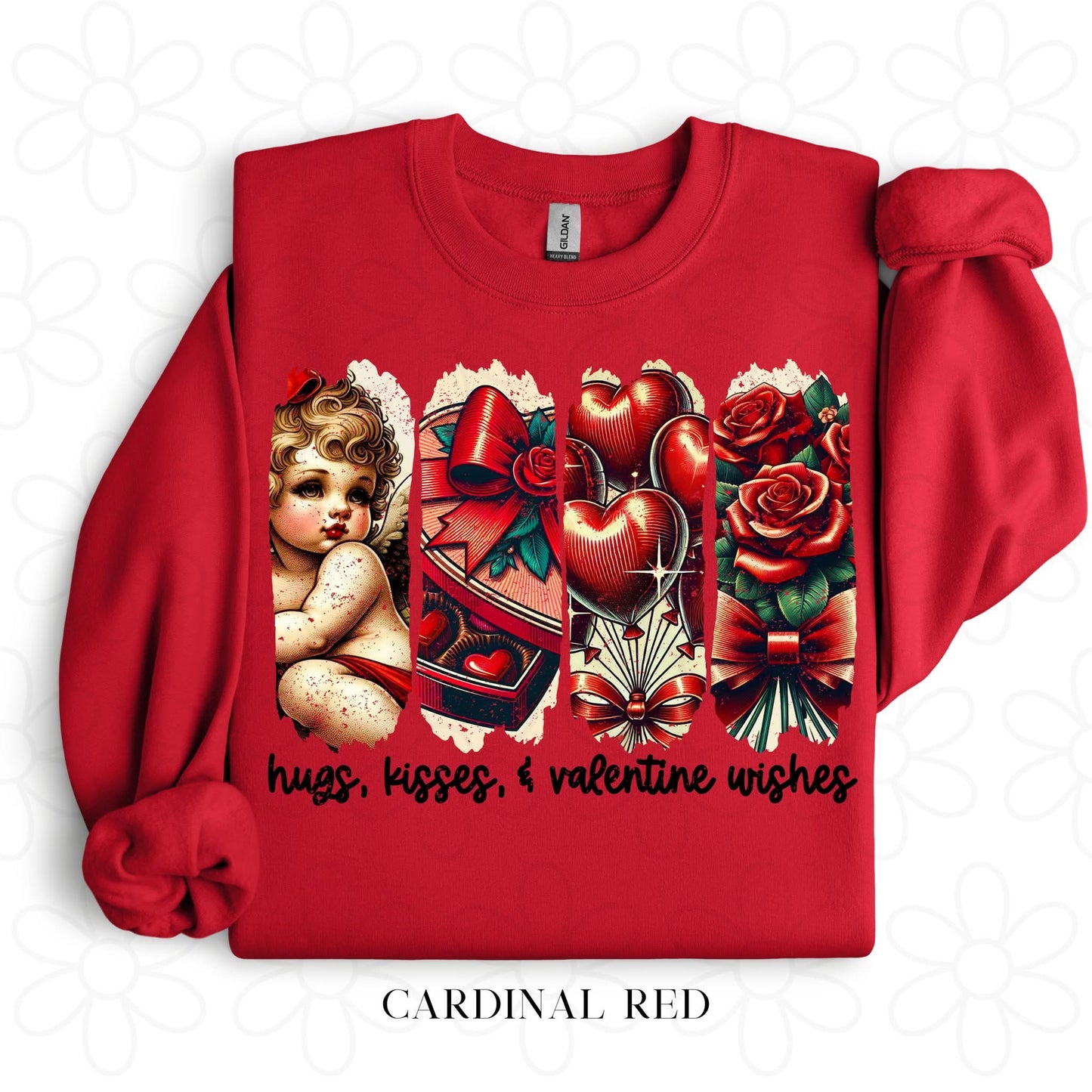 Hugs, Kisses & Valentine Wishes DTF Transfer