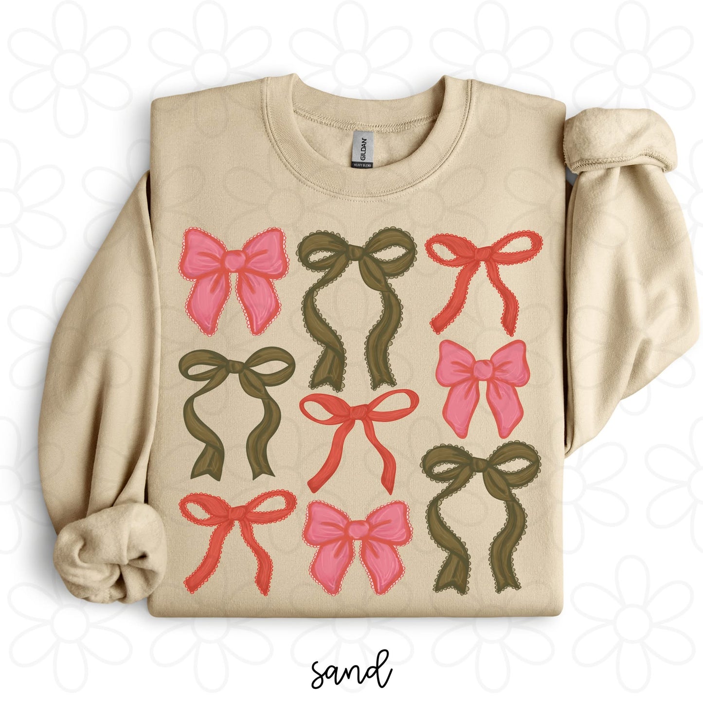 Pink, Green & Red Coquette Bows DTF Transfer