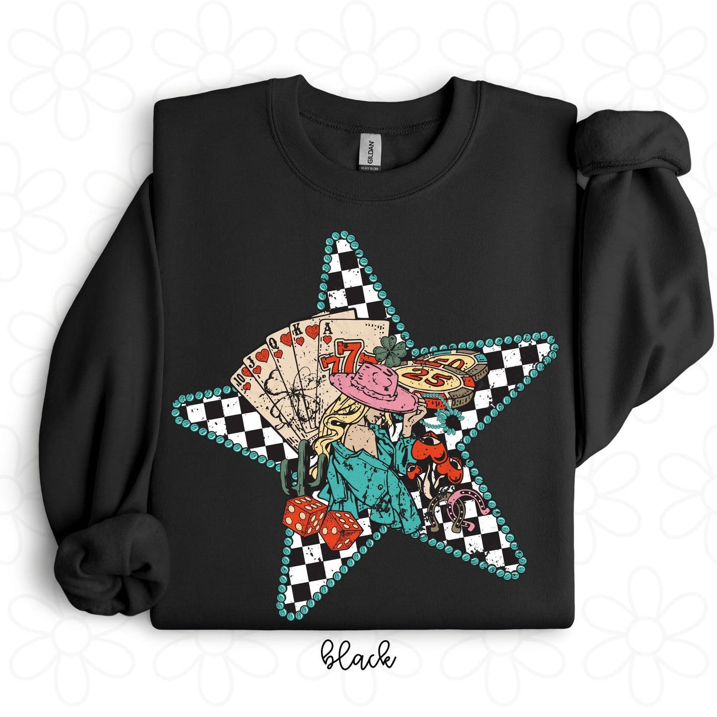 Western Feelin Lucky Check Star DTF Transfer